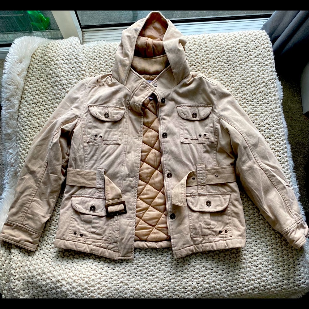 Beverly Hills Polo Club tan hooded jacket